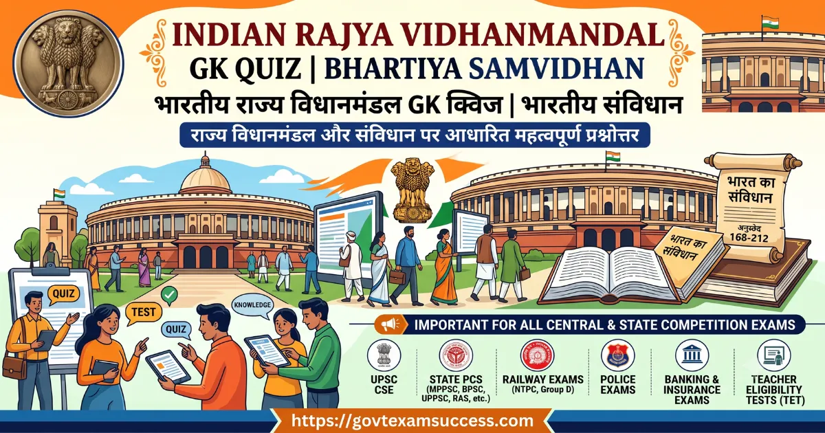 Indian Rajya Vidhanmandal GK Quiz | Bhartiya Samvidhan