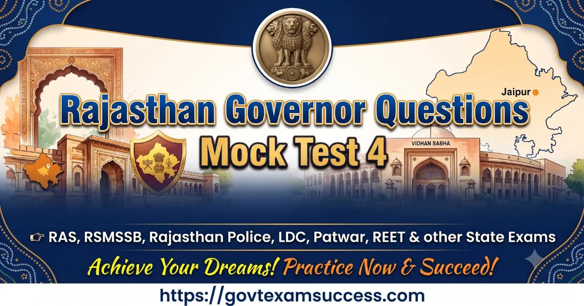 Rajasthan Governor Questions Mock Test 4